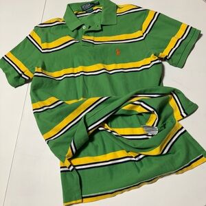 Polo by Ralph Lauren Kids Green and Yellow Striped Polo